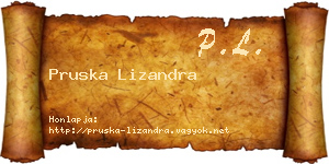 Pruska Lizandra névjegykártya